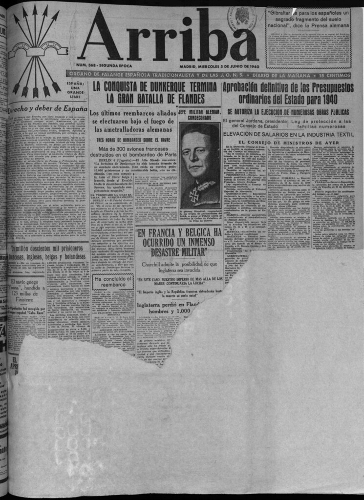 Miniatura de Arriba del 5 de junio de 1940