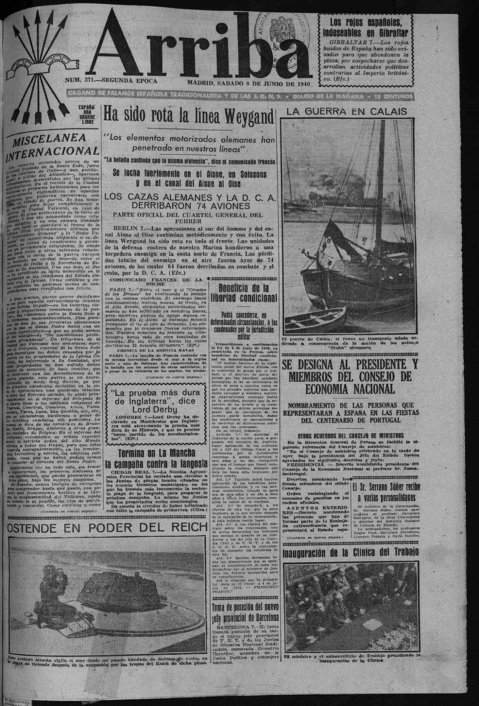 Miniatura de Arriba del 8 de junio de 1940