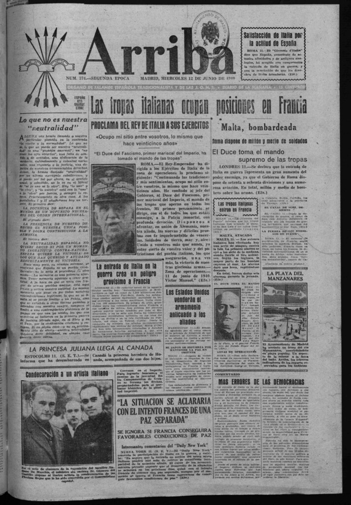 Miniatura de Arriba del 12 de junio de 1940