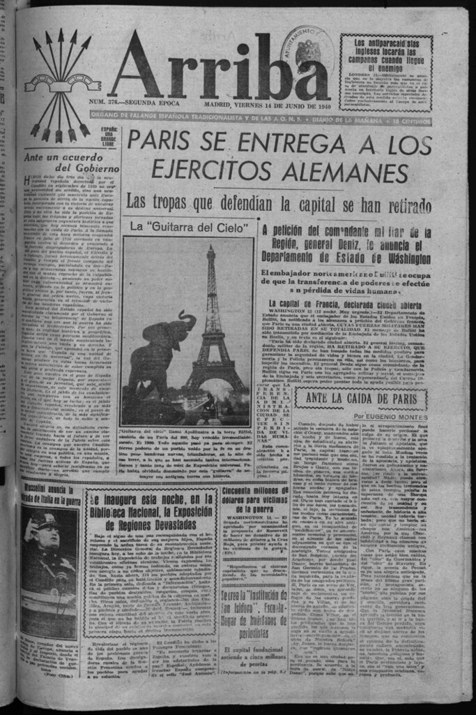 Miniatura de Arriba del 14 de junio de 1940