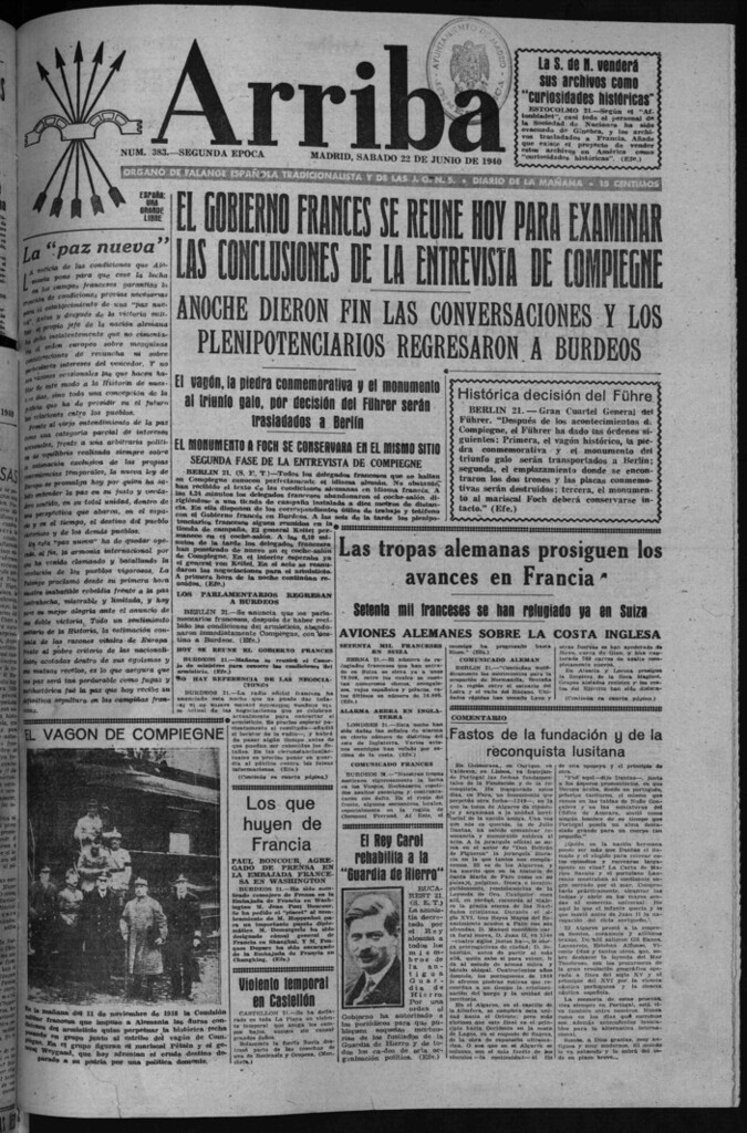 Miniatura de Arriba del 22 de junio de 1940