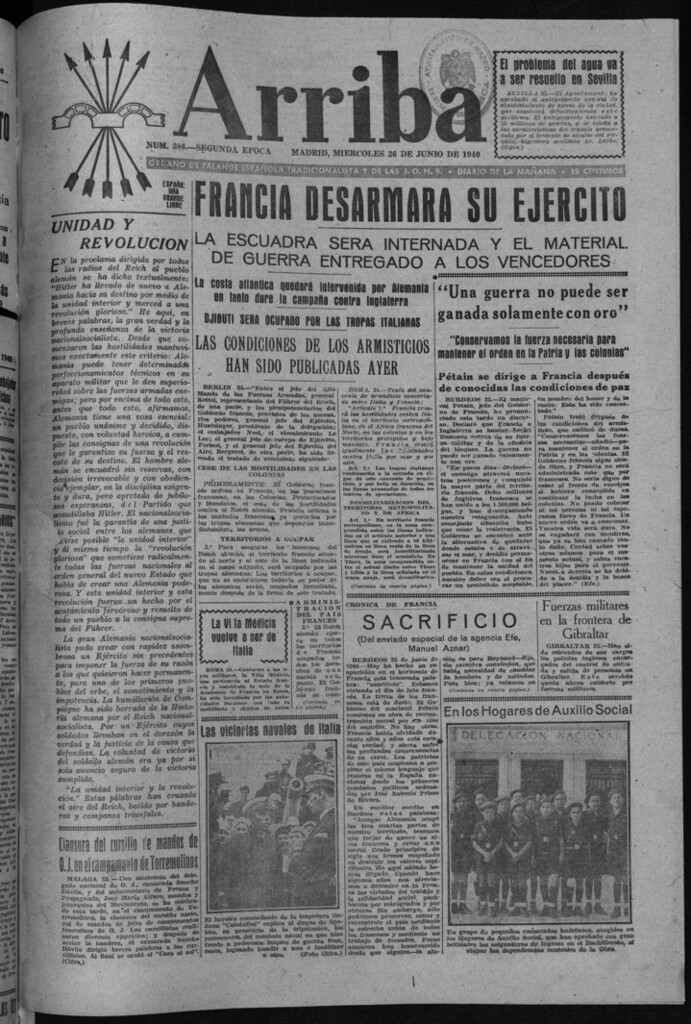 Miniatura de Arriba del 26 de junio de 1940
