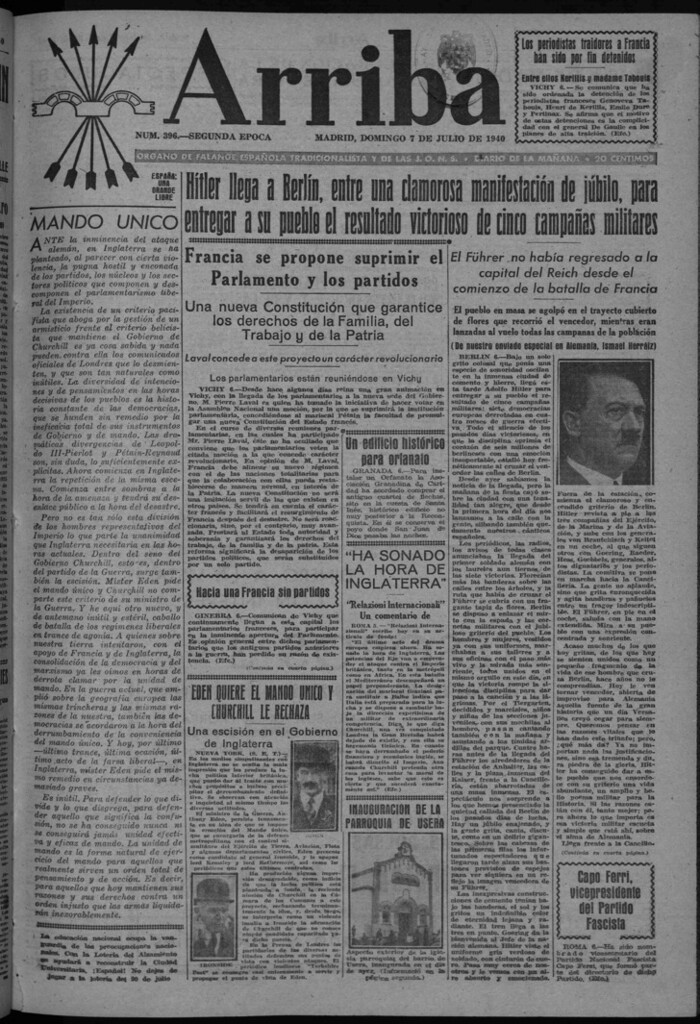 Miniatura de Arriba del 7 de julio de 1940