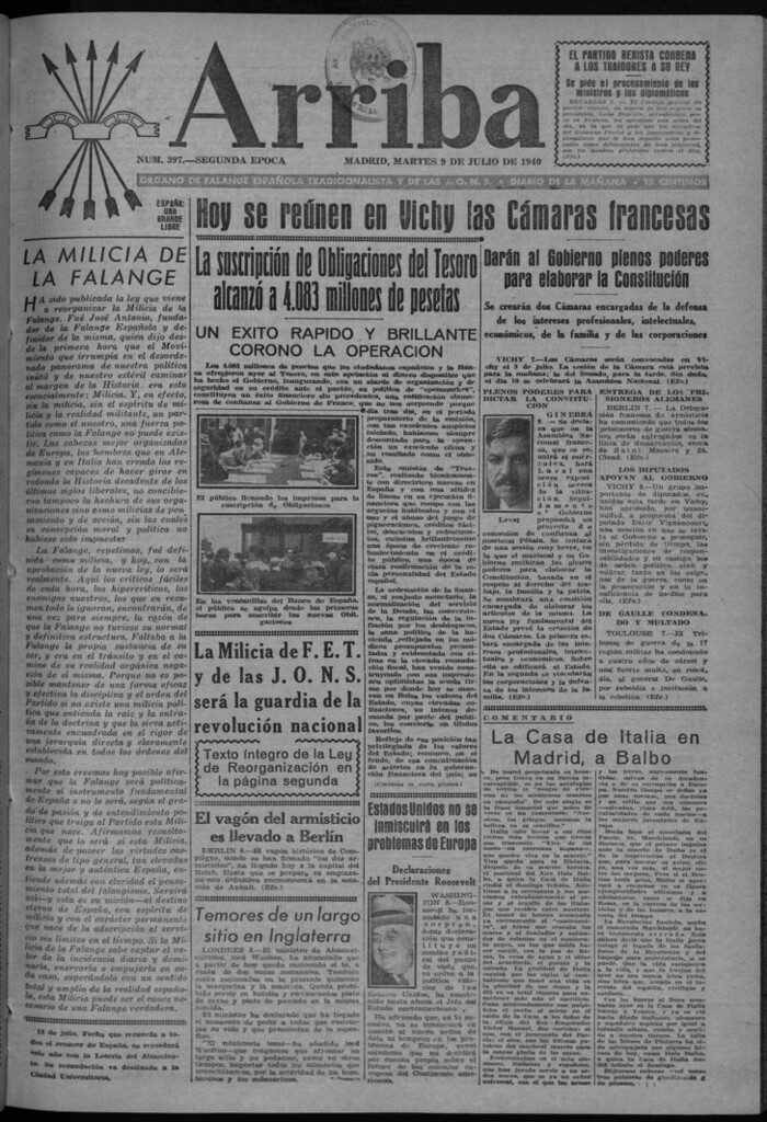 Miniatura de Arriba del 9 de julio de 1940