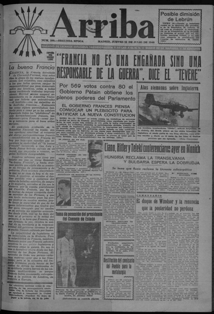 Miniatura de Arriba del 11 de julio de 1940