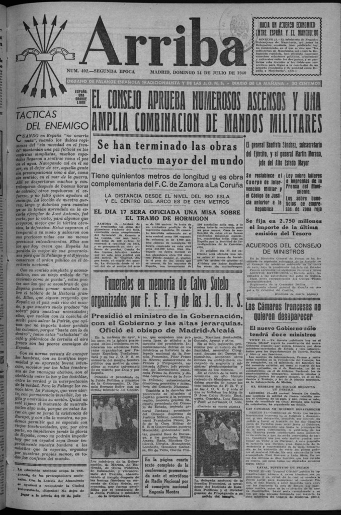 Miniatura de Arriba del 14 de julio de 1940
