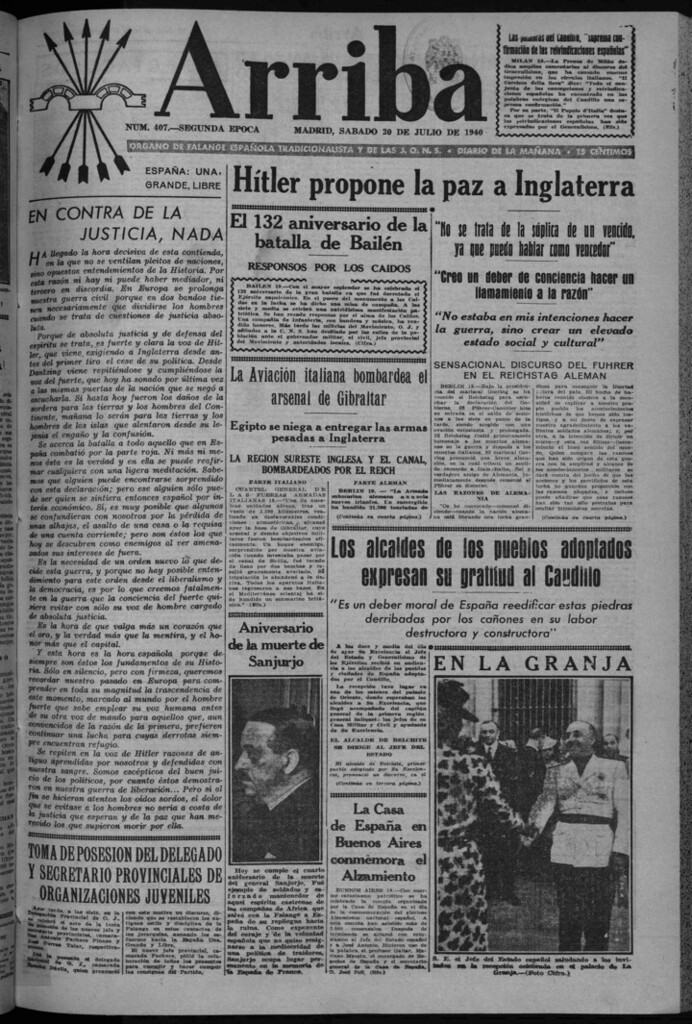 Miniatura de Arriba del 20 de julio de 1940