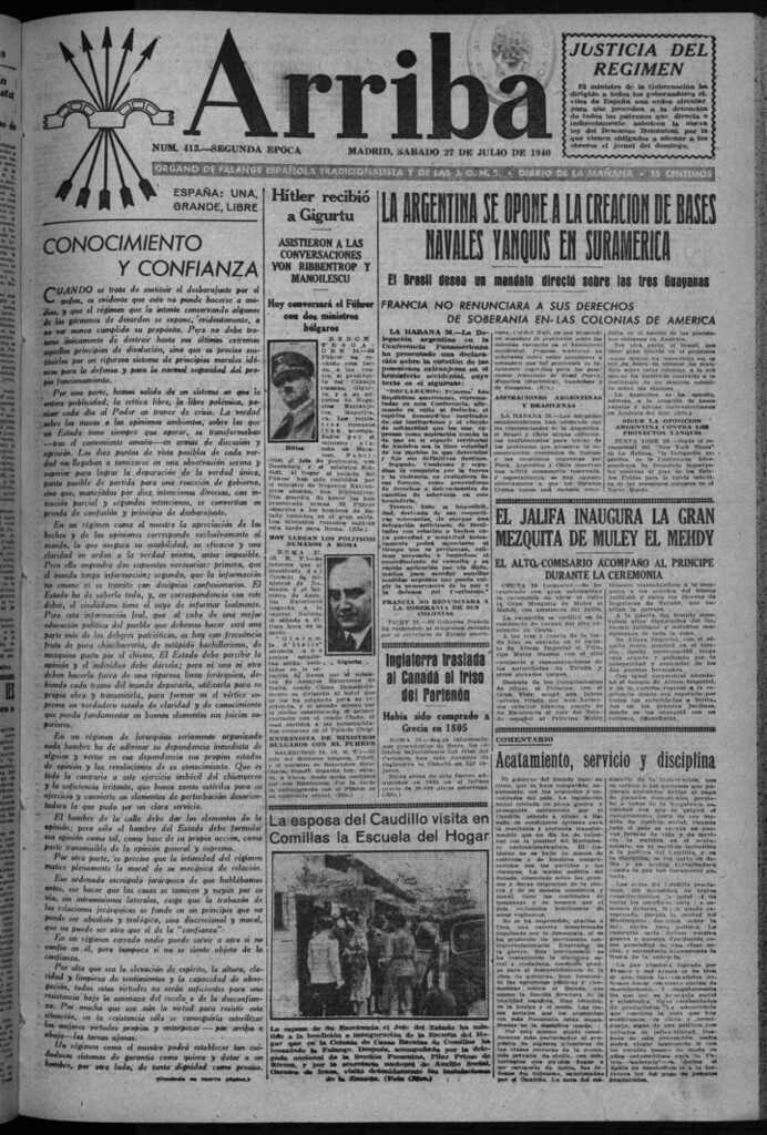 Miniatura de Arriba del 27 de julio de 1940