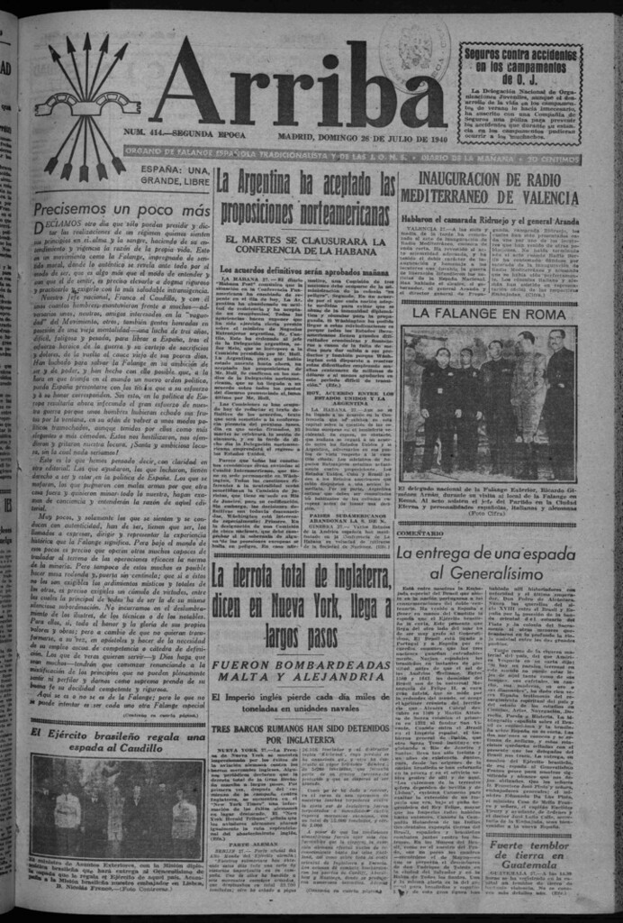 Miniatura de Arriba del 28 de julio de 1940