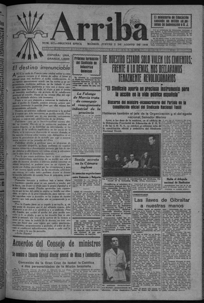 Miniatura de Arriba del 1 de agosto de 1940