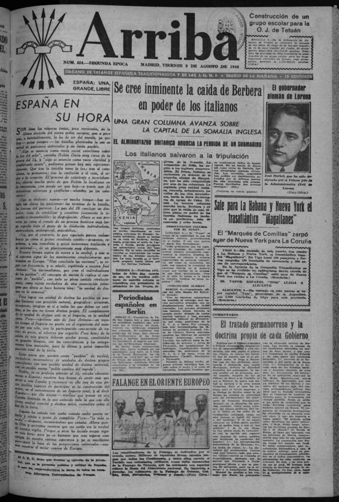 Miniatura de Arriba del 9 de agosto de 1940