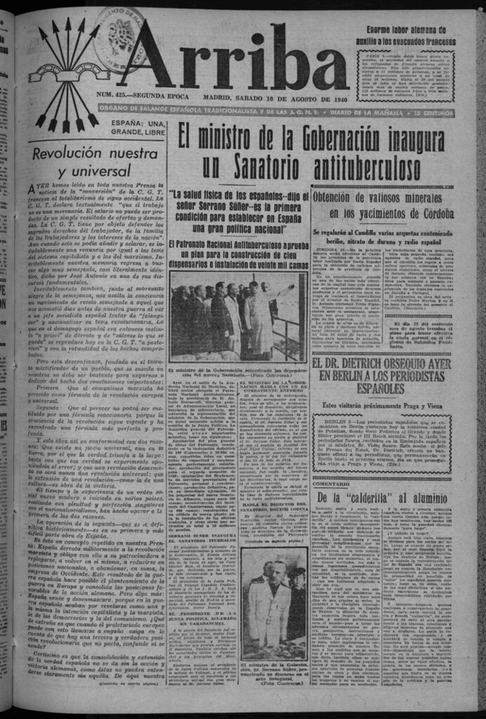Miniatura de Arriba del 10 de agosto de 1940