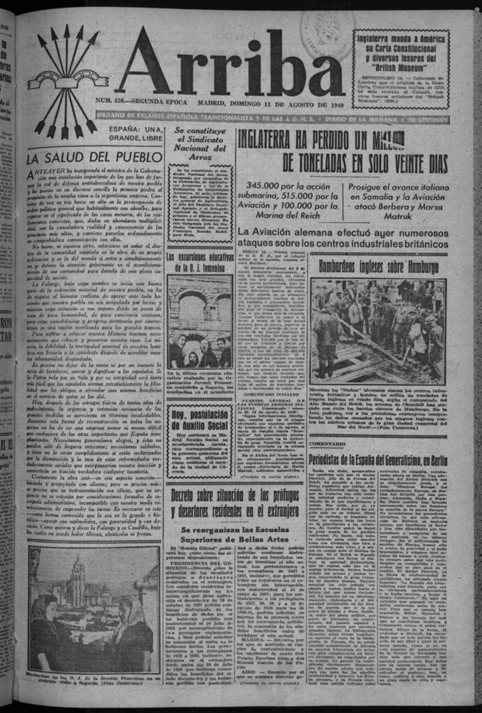 Miniatura de Arriba del 11 de agosto de 1940