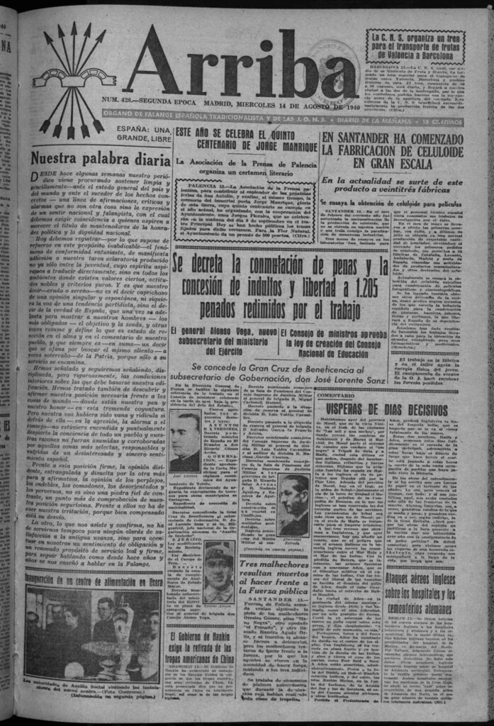 Miniatura de Arriba del 14 de agosto de 1940