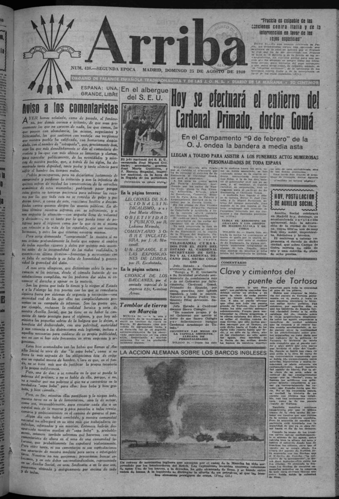 Miniatura de Arriba del 25 de agosto de 1940