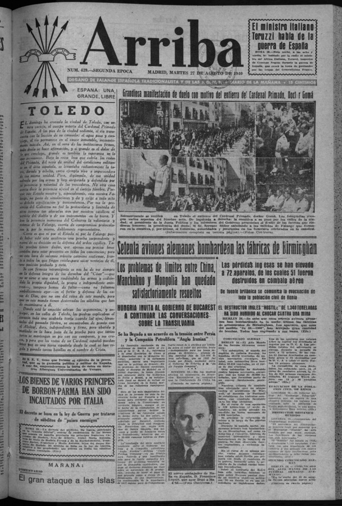 Miniatura de Arriba del 27 de agosto de 1940