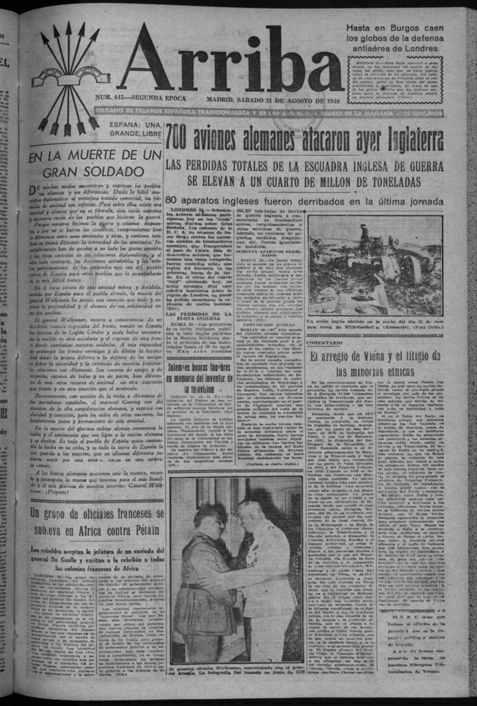 Miniatura de Arriba del 31 de agosto de 1940