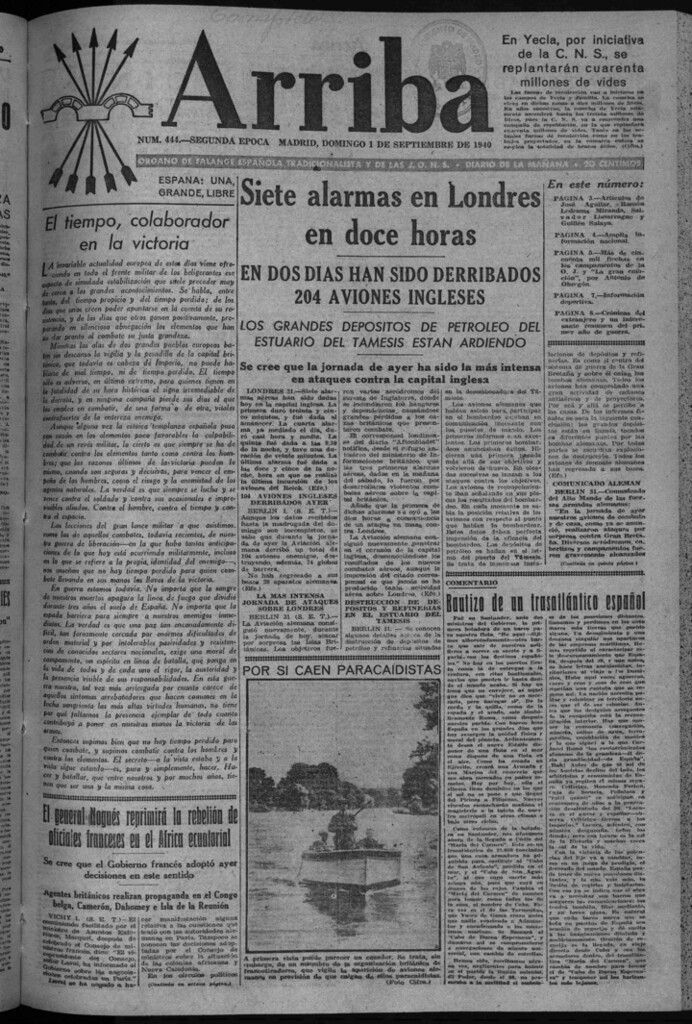 Miniatura de Arriba del 1 de septiembre de 1940
