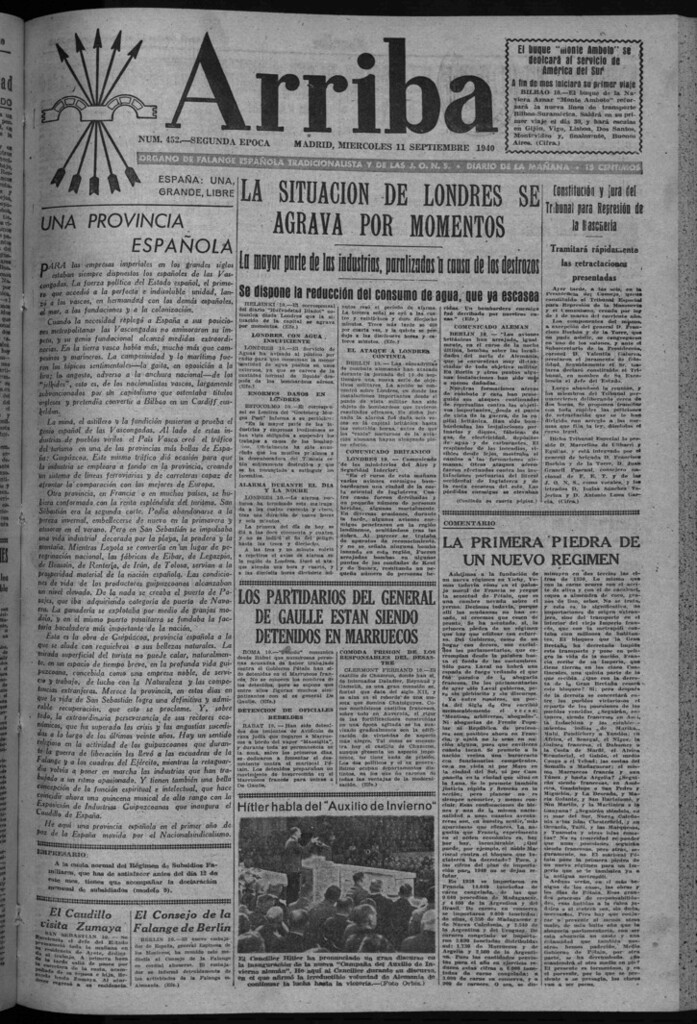 Miniatura de Arriba del 11 de septiembre de 1940