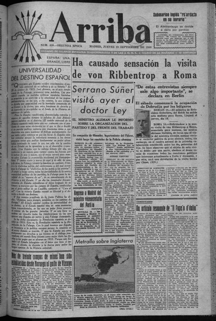 Miniatura de Arriba del 19 de septiembre de 1940