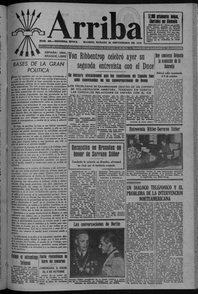 Miniatura de Arriba del 21 de septiembre de 1940