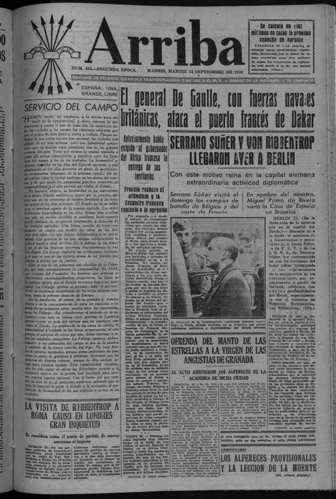 Miniatura de Arriba del 24 de septiembre de 1940