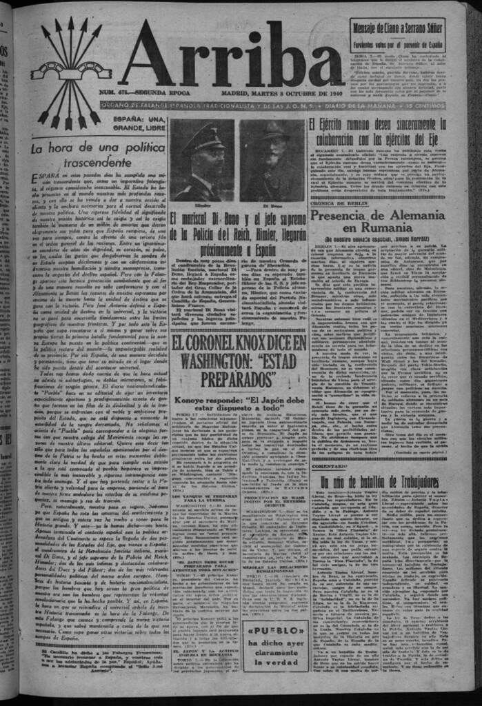 Miniatura de Arriba del 8 de octubre de 1940