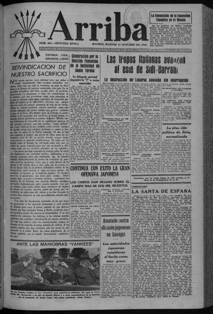 Miniatura de Arriba del 15 de octubre de 1940