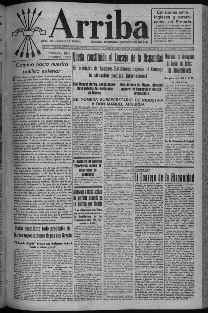 Miniatura de Arriba del 3 de noviembre de 1940