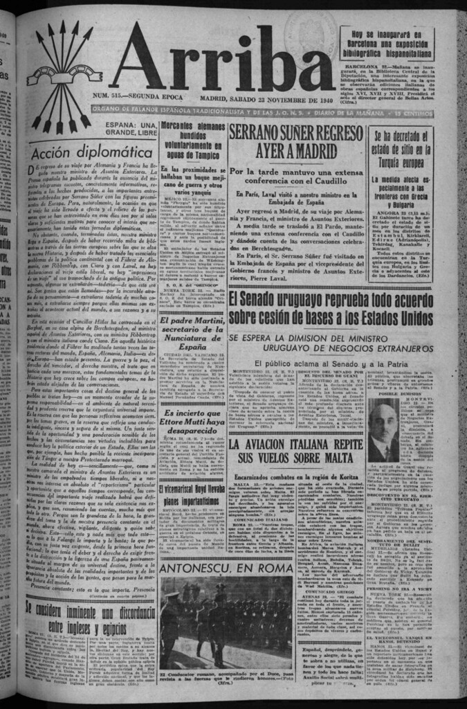 Miniatura de Arriba del 23 de noviembre de 1940