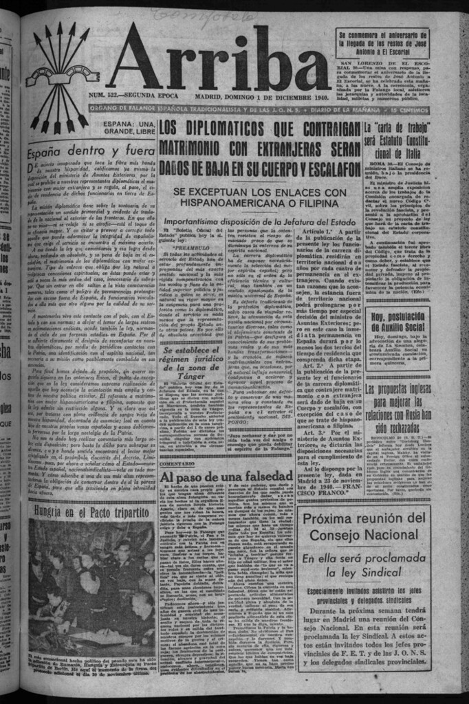 Miniatura de Arriba del 1 de diciembre de 1940