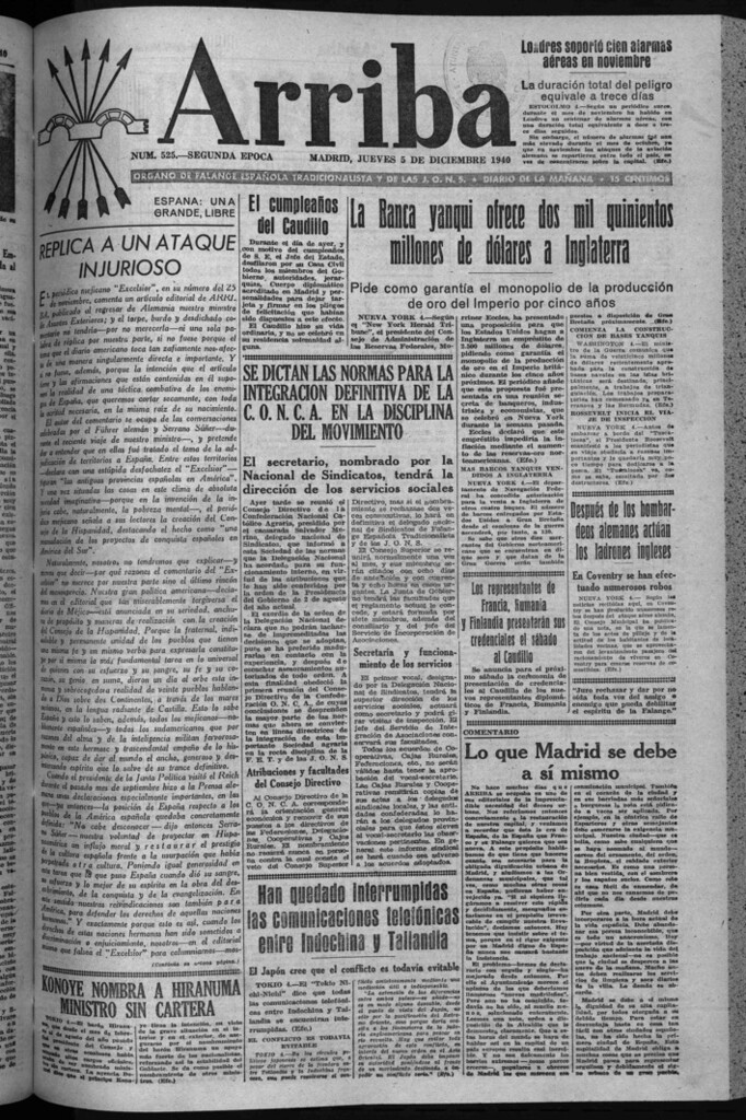 Miniatura de Arriba del 5 de diciembre de 1940