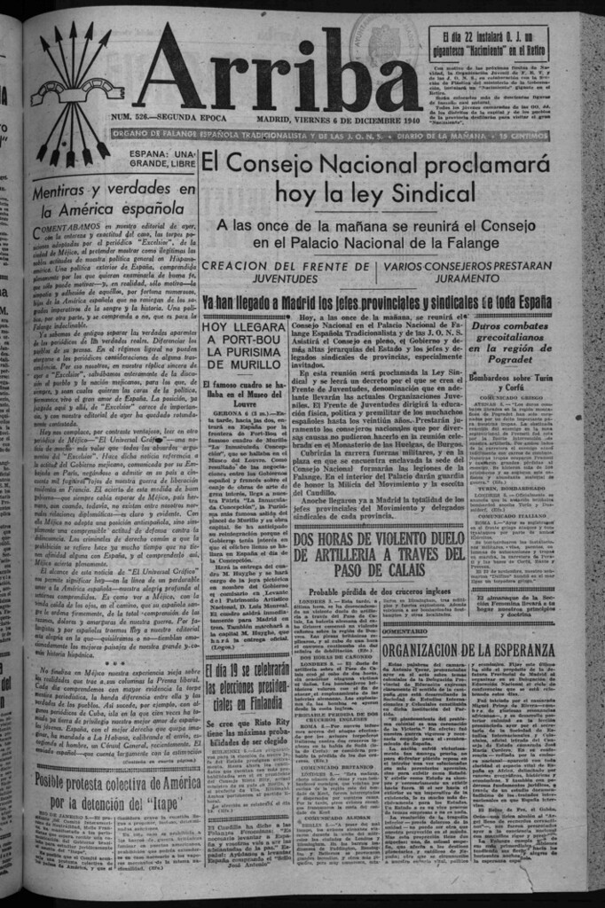 Miniatura de Arriba del 6 de diciembre de 1940