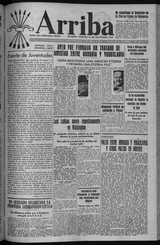Miniatura de Arriba del 13 de diciembre de 1940