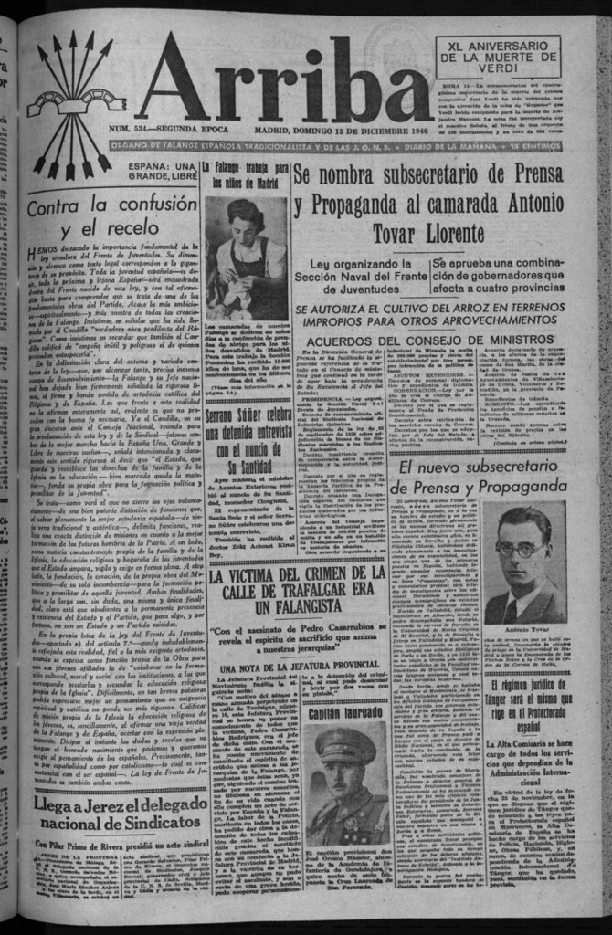 Miniatura de Arriba del 15 de diciembre de 1940