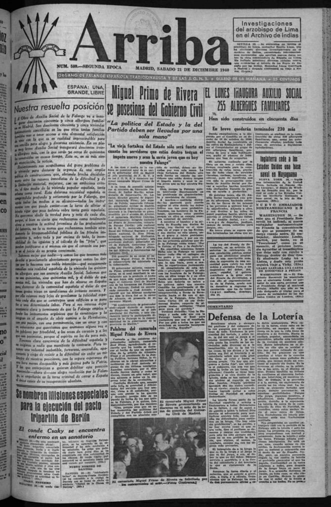 Miniatura de Arriba del 21 de diciembre de 1940