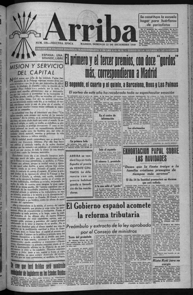 Miniatura de Arriba del 22 de diciembre de 1940