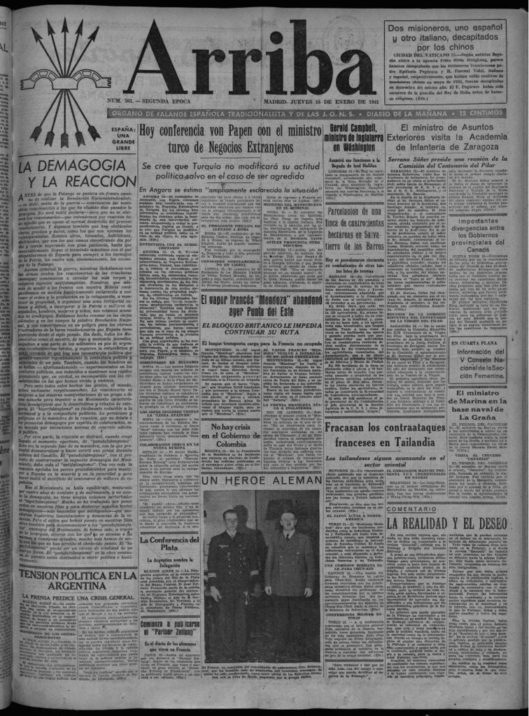 Miniatura de Arriba del 16 de enero de 1941