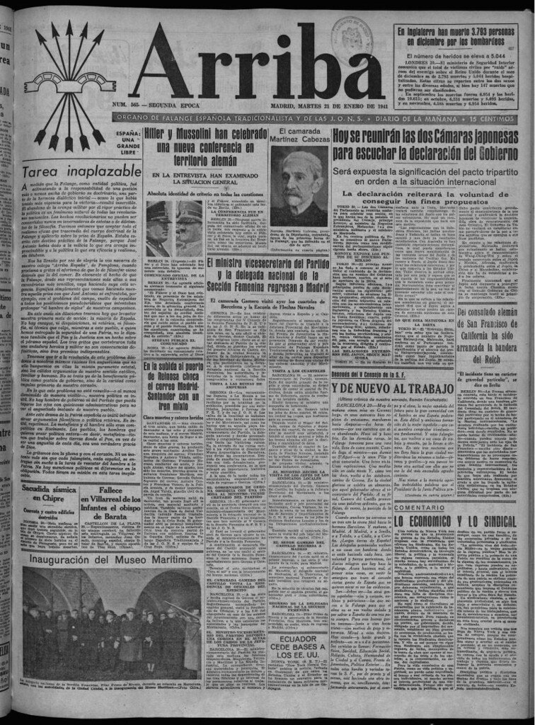 Miniatura de Arriba del 21 de enero de 1941