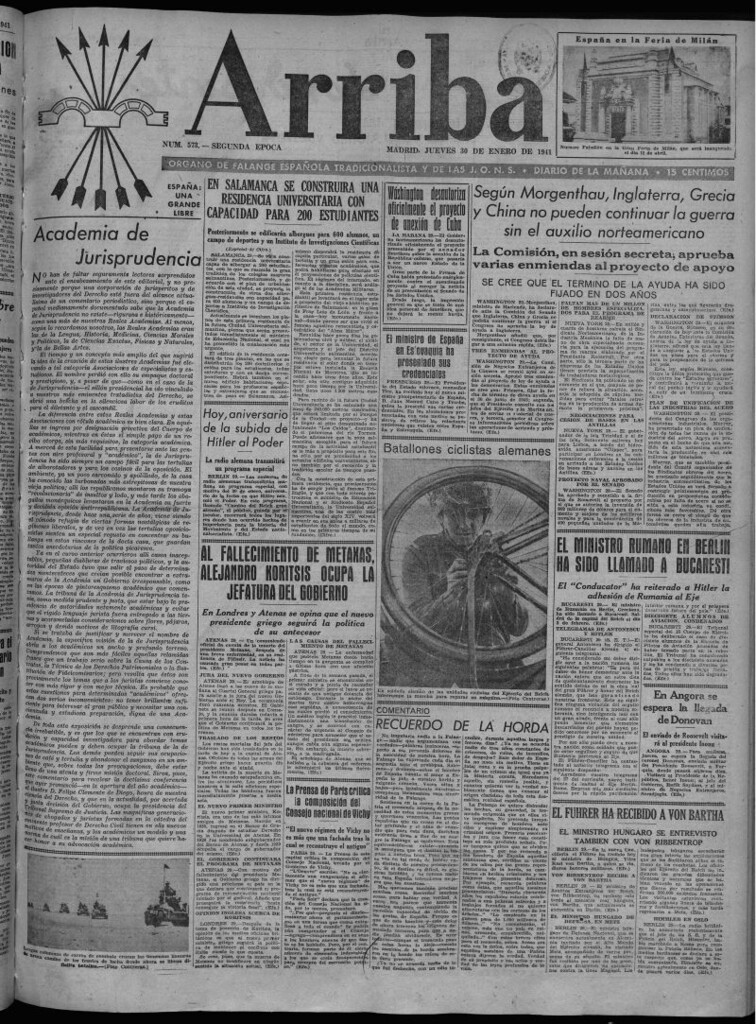 Miniatura de Arriba del 30 de enero de 1941