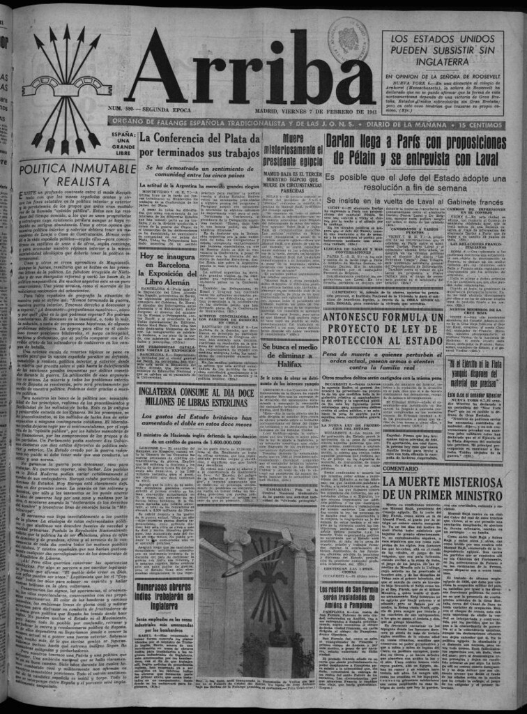 Miniatura de Arriba del 7 de febrero de 1941
