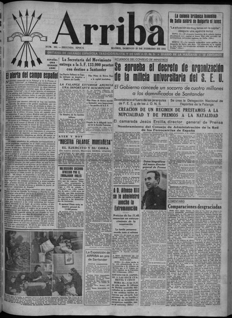 Miniatura de Arriba del 23 de febrero de 1941