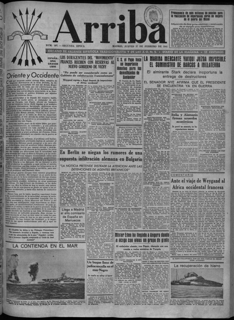 Miniatura de Arriba del 27 de febrero de 1941