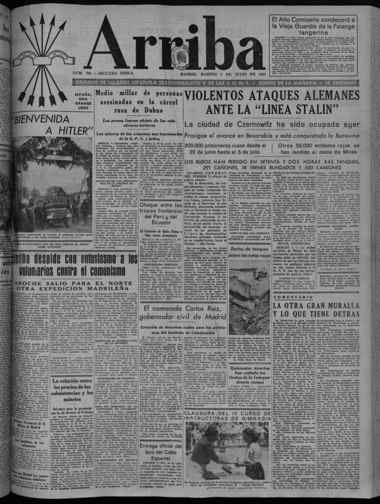 Miniatura de Arriba del 8 de julio de 1941