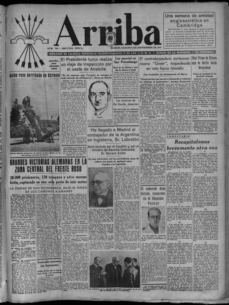 Miniatura de Arriba del 6 de septiembre de 1941