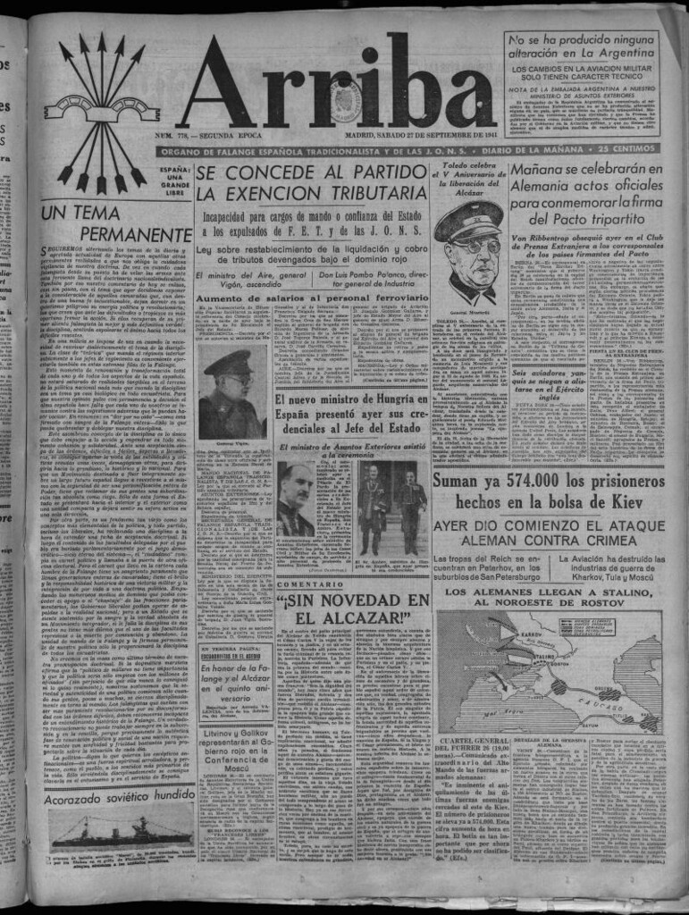 Miniatura de Arriba del 27 de septiembre de 1941