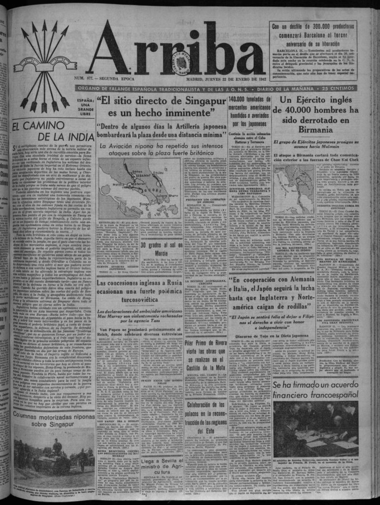 Miniatura de Arriba del 22 de enero de 1942
