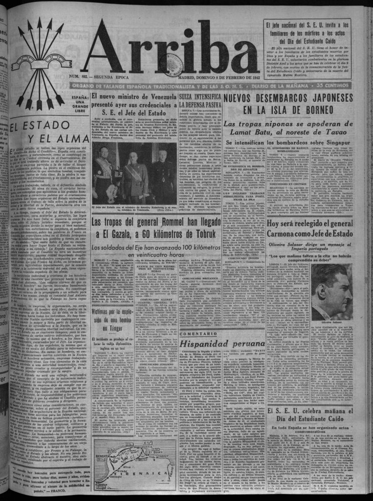 Miniatura de Arriba del 8 de febrero de 1942