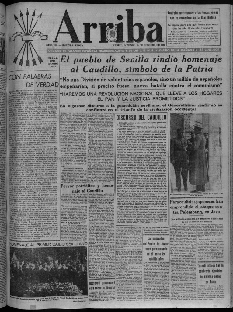 Miniatura de Arriba del 15 de febrero de 1942