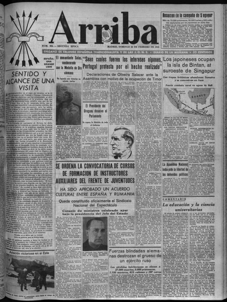 Miniatura de Arriba del 22 de febrero de 1942